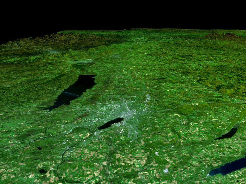 Oneida Lake Full Satellite View