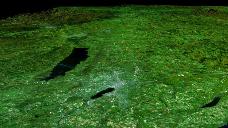 Oneida Lake Full Satellite View