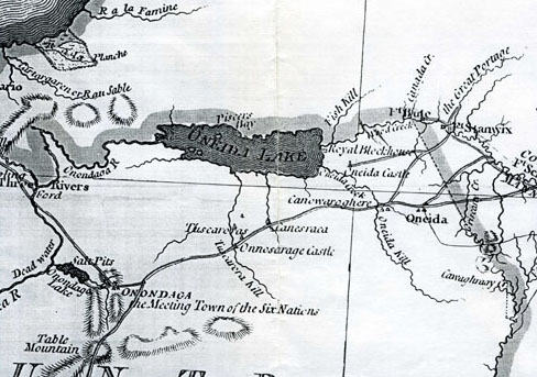 British Map of Oneida Lake 18th Century