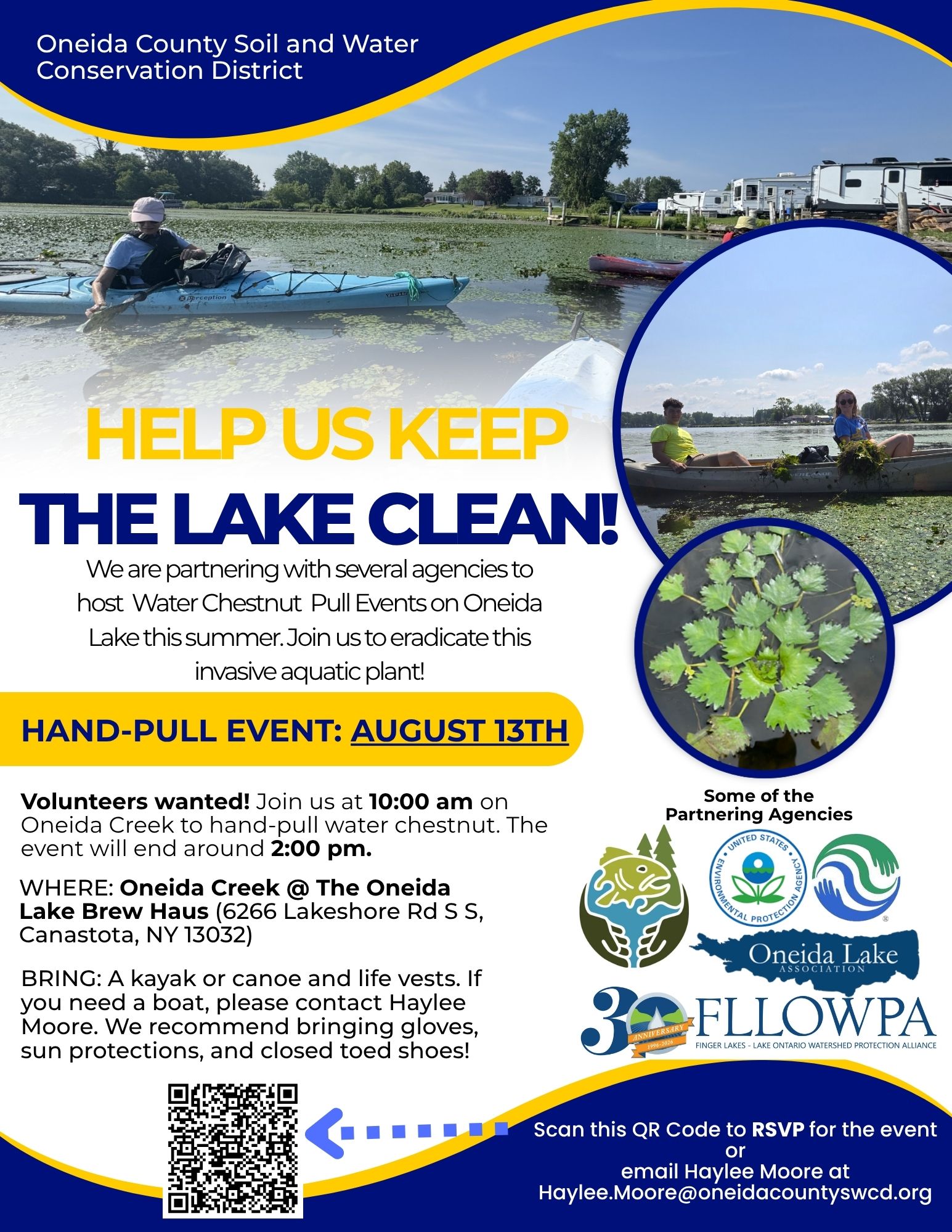 Water Chestnut pull event August 13, 2026 event